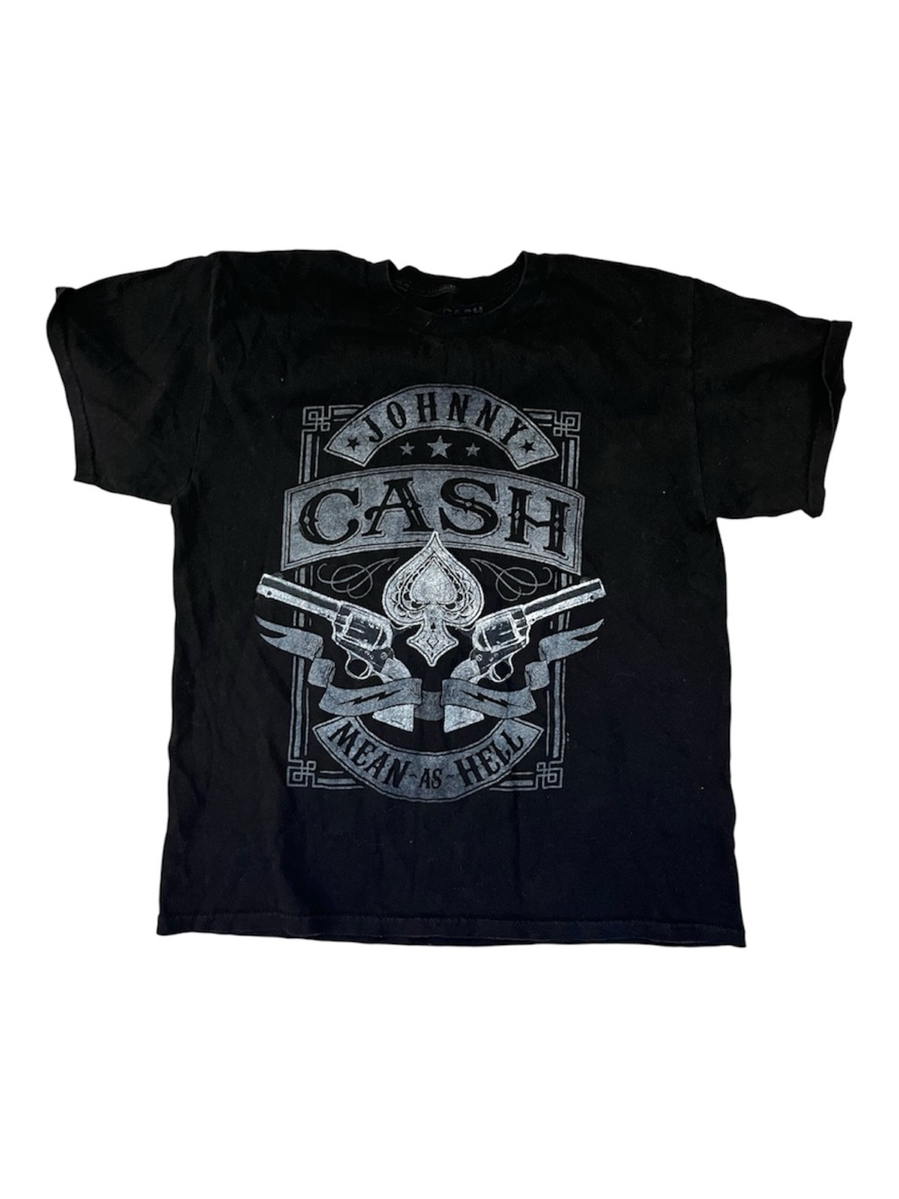 Johnny Cash Black Graphic Short Sleeve Tee